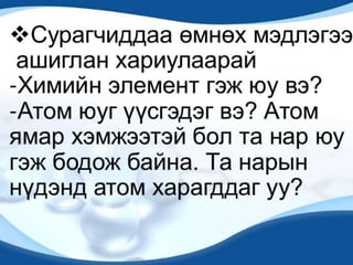 бавуу атомын бүтэц