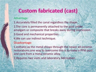 dental post and core | PPTX