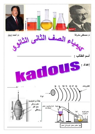 د: مصطفى مشرفة د: أحمد زویل 
+ 
أسم الطالب : 
إعداد : 
K L M N O P Q إلكترونات 
نواة 
 