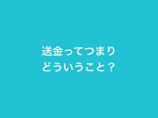 送金ってつまり 
どういうこと？ 
 