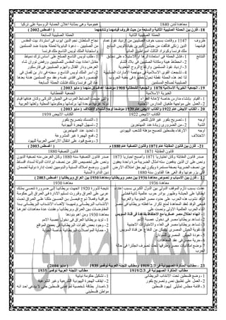 معاهدة لندن 1748 هجومية وهى بمثابة اعلان الحماية الروسية على تركيا 
) -19 قارن بين الحملة الصليبية الثانية والسابعة من حيث ظروف قيامهما ونتائجهما ) اغسطس 2992 
الحملة الصليبية الثانية الحملة الصليبية السابعة 
ظروف 
قيامهما 
1148 م وقامت بسبب خوف الصليبين من ازدياد نفوذ عماد 
الدين زنكى فتألفت من جيشين كبيرين بقيادة لويس السابع 
ملك فرنسا وكونراد الثالث امبراطور المانيا 
نجاح السلطان نجم الدين ايوب فى استرداد بيت المقدس 
من الصلبيين – دعوة البابوية لحملة جديدة ضد المسلمين 
واستجابة الملك لويس التاسع ملك فرنسا 
النتائج 
-1 فشل الحملة فى استعادة الرها او الاستيلاء على دمشي 
-2 انحطاط هيبة ومكانة الصلبيين فى بلاد الشام 
-3 ازدياد نفوذ المسلمين وارتفاع الروح المعنوية 
-4 تشجعت القوى الاسلامية فى مهاجمة الامارات الصليبية 
لذا تعد هذه الحملة نقطة تحول خطيرة فى حقبة الحروب 
الصليبية لصالح المسلمين 
-1 طلب لويس التاسع الصلح على اساس ترك دمياط 
مقابل اعادة بيت المقدس للصليبيين ورفض توران شاه 
العرض ودار القتال وانهزم الصلببين فى فارسكور 
-2 اسر الملك لويس التاسع و سجنه فى دار بن لقمان فى 
المنصورة حتى افتدى نفسه وعقد مع المسلمين هدنة بعدها 
عاد إلى فرنسا وبذلك فشلت الحملة السابعة 
) -18 الجمعية الخيرية الاسلامية 1999 والجمعية القحطانية 1899 موضحا اهداف كل منهما ) مايو 2991 
الخيرية الاسلامية الجمعية القحطانية 
-1 القيام بإنشاء مدارس خاصة لإعانة الفقراء 
-2 العمل على مواجهة طغيان المدارس الاجنبية 
والتى ضمت الضابط العةرب فةى الجةيش التركةى وكةان هةدفها قيةام 
دولة عربية موحدة لها برلمانها وحكومتها المحلية ولغتها العربية 
) 29 - الكتاب الابيض عام 1822 والكتاب الابيض عام 1818 موضحا اوجه الشبه والاختلاف ) مايو 2991 
الكتاب الابيض 1922 الكتاب الابيض 1939 
اوجه 
الشبة 
-1 تصريح بلفور غير قابل للتغير 
-2 من الضرورى زيادة عدد المهاجرين 
-1 التمسك بتصريح بلفور 
-2 تسهيل الهجرة اليهودية 
اوجه 
الاختلاف 
الارتقاء بفلسطين لتصبح مؤهلة للشعب اليهودى 1- تحديد عدد المهاجرين 
-2 قمع الهجرة غير المشروعة 
-3 وضع قيود على انتقال الاراضى العربية لليهود 
) -21 قارن بين قانون المقابلة عام 1991 وقانون التصفية عام 1999 م ) اغسطس 2991 
قانون المقابلة 1781 قانون التصفية 1778 
صدر قانون المقابلة وكان اختياريا 1781 وأصبح اجباريا 1783 
ونص على ان الذين يدفعون سته امثال الضريبة مرة واحدة يعفون 
من نصف الضريبة بصفة مستمرة ويكون لهم حي امتلاك الارض 
التى يزرعونها وقد الغى هذا القانون سنة 1778 
صدر قانون التصفية سنة 1778 وكان الغرض منه تصفية الديون 
ونص على تخصيص اكثر من نصف ايرادات الدولة لسةداد اقسةاط 
الديون ووضع امةلاك السةنية والةدوميين تحةت إدارة دوليةة لضةمان 
دين الدائرة السنية 
) 22 – قارن بين الاسباب و نصوص معاهدة 1816 بين مصر وبريطانيا ومعاهدة 1819 بين العراق وبريطانيا ) اغسطس 2991 
معاهدة 1931 معاهدة 1938 
عقدت بسبب تأزم الموقف الدولى بين الدول الكبرى بسبب اعتداء 
ايطاليا على الحبشة وظهور بوادر حرب عالمية ثانية فخشى 
الوفد نشوب هذه الحرب على حدود مصر الجنوبية والغربية 
فسعى الوفد لعقد المعاهدة لمنع تكرار ما فعلته بريطانيا فى مصر 
اثناء الحرب العالمية الاولى ونصت على 
-1 انهاء احتلال مصر عسكريا مع الاحتفاظ بقاعدة فى قناة السويس 
-2 تساعد بريطانيا مصر فى دخول عصبة الامم 
-3 تساعد بريطانيا مصر فى الغاء والامتيازات الاجنبية 
-4 تقوية الجيش المصرى ليتمكن من الدفاع عن قناة السويس 
-1 عودة الجيش المصرى للسودان 
-1 حرية مصر فى عقد المعاهدات 
-8 وضع امكانيات مصر وطرقها تحت تصرف انجلترا فى حالة 
الحرب 
نتيجةة لثةةورة 1928 اتجهةت بريطانيةةا إلةةى ضةرورة تنصةة بملةةك 
عربى على العةراق وقةررت تسةليم الادارة فةى العةراق إلةى حكومةة 
عراقيةةة وفعةةلا تةةو فيصةةل بةةن الحسةةين ملكةةا علةةى العةةراق تحةةت 
الانتةةةداب البريطةةةةانى وتمهيةةةةدا لإلغةةةةاء الانتةةةةداب البريطةةةةانى بةةةةدا 
المفاوضةات بةين العةراق وبريطانيةا وعقةدت عةدة معاهةدات اخرهةةا 
معاهدة 1938 ومن اهم بنودها 
-1 تؤيد بريطانيا العراق فى دخول عصبة الامم 
-2 وجود بعض القوات البريطانية فى بعض المواقع 
-3 حماية المواصلات البريطانية خاصة الجوية 
) 1818 ومطالب اللجنة العربية نوفمبر 1815 ) مايو 2999 /2/ 21 – مطالب المذكرة الصهيونية فى 1 
1818 مطالب اللجنة العربية نوفمبر 1815 /2/ مطالب المذكرة الصهيونية فى 1 
-1 وضع فلسطين تحت الانتداب البريطانى 
-2 العمل على تطبيي نص وتصريح بلفور 
-3 اقامة مجلس تمثيلى ليهود فلسطين 
-1 تشكيل حكومة نيابية 
-2 ايقاف الهجرة اليهودية الشرعية وغير الشرعية 
-3 اصدار بطاقة شخصية لمواطنى فلسطين حتى لا يةدعى احةد انةه 
مواطن فلسطينى 
 