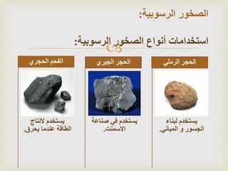 انواع الصخور الرسوبية