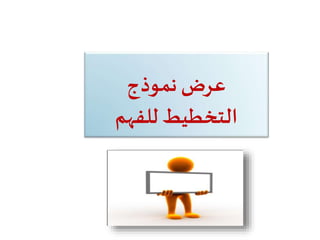 عرض نموذج 
التخطيط للفهم 
 