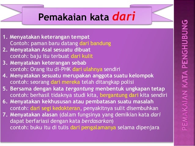 BAHASA INDONESIA pemakaian kata penghubung BAHASA INDONESIA pemakaian kata penghubung