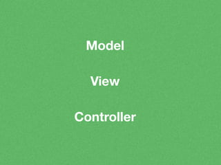 Model 
View 
Controller 
 