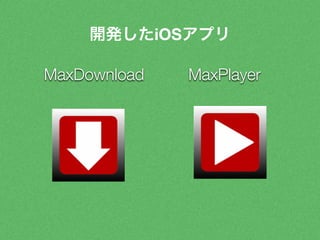 開発したiOSアプリ 
MaxDownload MaxPlayer 
 
