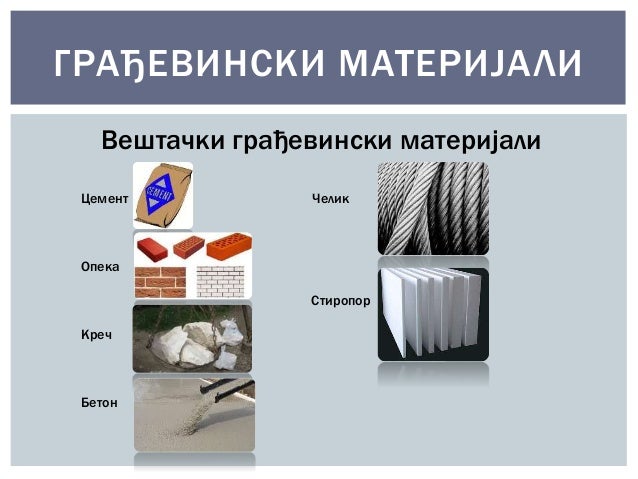грађевински материјали