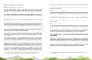 89 88 BIMKOM 
Planners for E-mail: bimkom@36 Azza St., A Snapshot of the Present Situation: 
1. Population, spatial planning and development 
Since 1998, the State has gradually recognized 11 Bedouin villages2, home to some 30,000 residents. In 2004 
the Abu Basma Regional Council was formed to provide these villages with a municipal and planning framework. 
In November 2012 the Abu Basma Regional Council was split, and the 11 communities which had been under its 
municipal responsibility were allocated to two new regional councils: Neve Midbar and al-Kasom. 
All 11 communities are ranked by the Central Bureau of Statistics in the lowest socio-economic cluster (cluster 1). This 
rating also reflects a low level of education and high rates of poverty. Residents suffer from a lack of basic physical 
infrastructure, have only partial access to services and are daily exposed to environmental and health hazards, which 
lead to high rates of sickness. 
All the villages except Tarabin a-Sana are communities that existed before they were recognized, hence their spatial 
layout reflects their organic development within the geo-political realities that influenced it. Although there are 
differences between the villages and even within them, all have common features of spatial distribution arising from 
their shared principles of traditional social organization. These principles include a social order that emphasizes the 
centrality of the family, its land ownership, gender separation, and maintaining privacy in its various aspects. The 
outcome of these principles is a spatial layout based on clusters of family living areas (neighborhoods) which are 
then divided into residential complexes of extended families (the extended family includes the father, his wife or 
wives, his unmarried sons and daughters, and his married sons and their families). Residential clusters are separated 
by dirt roads, which mark their boundaries and allow general movement along them, while selective movement is 
possible along internal "private" roads within each family neighborhood. 
As stated, the layout of the Bedouin villages was impacted by various geo—political constraints. The governmental 
prohibition on new building, and with it the Bedouin’s fear of home demolitions, has led to more dense building 
than in the traditional model. Nonetheless, the existing layout is significantly different from the norms of the Israeli 
planning institutions. 
The government planning process for the recognized villages largely ignored their spatial reality and its logic. There 
have been two planning approaches: The planning approach of the first-generation plans focused on densification 
and on attempts to create concentrations of the population, as if the area was empty of inhabitants and buildings. 
This approach maintained that existing residents would need to evacuate their homes, the existing buildings would 
be demolished and new construction built in their place. The second generation outline plans were intended to 
produce plans that allow "regularization in situ". Indeed, second-generation plans include components based on the 
existing physical layout. Nonetheless, even in villages with such plans, the plans do not allow for regularization of all 
existing construction, because they do not try to understand the underlying principles of the current physical layout. 
There are some 40 outline and detailed plans for the Neve Midbar and al-Kasom villages, which determine the variety 
of land uses. These include 17 approved detailed plans covering 4,896 residential plots and allowing for the erection 
of 10,319 units. In practice, however, only 128 residential building permits were issued in only two villages: 119 
building permits in Tarabin a-Sana and nine building permits in Abu Krinat. A decade after the establishment of the 
2 Abu Tlul, Abu Krinat, Kasr el-Ser and Bir Hadaj which are now under the auspices of the Neve Midbar Regional Council; Tarabin a-Sana, Umm 
Battin, el-Saed, Molada, Makhul, Abu Rabia and Darijat, which are now under the auspices of the al-Kasom Regional Council. 
Abu Basma Regional Council, the development of infrastructure in its villages is minimal. Most of the villages have 
access roads and schools, and some have medical clinics. However, thousands of homes (built without permits) 
and many of the public buildings are not connected to basic infrastructure such as electricity and water, and in most 
cases, there are no roads to them. 
2. Authorities responsible for the Negev Bedouin 
In contrast with other citizens, for whom many day-to-day issues are arranged by their local authority, the relationship 
between the State and the Bedouin villagers is largely mediated by institutions at the central government level. This 
is reflected in the establishment of special government institutions responsible for supervising and dealing with the 
Bedouin population. As a result, the Bedouin have little ability to influence policy or decisions affecting their lives. 
Over the years, these specialized institutions sometimes changed names, or transferred powers between them. In 
recent years, the number of these special institutions has even increased, their modes of operation have expanded 
and budgets enlarged. In addition, various government offices operate vis-à-vis the village residents, each in its own 
sphere of influence. 
3. The issue of land ownership 
The main disagreement between the Bedouin and the State revolves around the issue of land ownership: Bedouin 
claim ownership of the lands on which they lived before 1948, and also the lands they were transferred to after 1948. 
The State, on its part, refuses to recognize this private ownership, arguing that most of the land was never registered 
in either the Ottoman or the British Mandate3 land registry. While modern land regularization is based on registration, 
most Bedouin have relied on traditional ownership arrangements, without registering their land with the authorities. 
The State has made use of this argument to assert that land claimed by the Bedouin is actually State land. 
To date, there are 2,749 unsettled land ownership claims concerning some 592,000 dunams. According to various 
estimates, some 90% of the land in the Neve Midbar and al-Kasom villages is unregulated and has ownership 
claims relating to it. 
The responsibility for solving the ownership claims, and for negotiations with the claimants is in the hands of the 
Administration for the Coordination of Bedouin Affairs (ACBA, otherwise known as the Bedouin Authority). ACBA is 
responsible for the allocation and marketing of plots of land. To date, actual marketing of land for housing has taken 
place in Tarabin a-Sana, which was established on State land, and therefore its lands are not contested, in addition 
to some 30 plots in Abu Krinat, following the signing of a number of ownership agreements. As far as we have been 
able to ascertain, beyond these, not a single agreement settling land ownership has been signed, in which a plot 
was allotted to the claimant, nor was there provision of permits to build homes. Recently there have been dozens of 
applications for plots in the villages of al-Sayed and Darijat, but the marketing process has not yet begun. 
3 Before the establishment of the State of Israel, the land was controlled by the Ottoman Empire, and later by the British Mandate, each of which 
land registry procedures. 
 