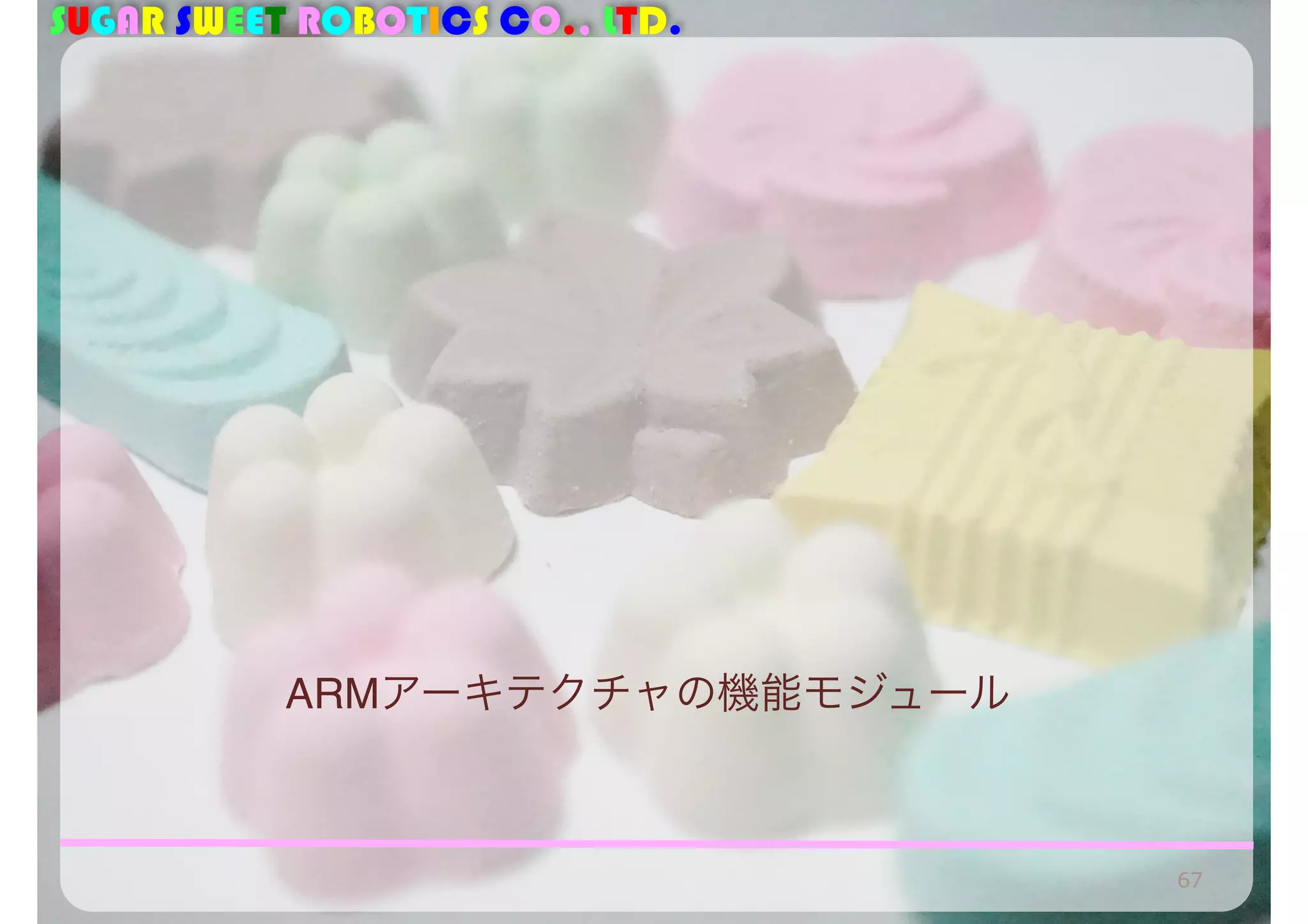 SUGAR SWEET ROBOTICS CO., LTD. 
ARMアーキテクチャの機能モジュール 
67 
 