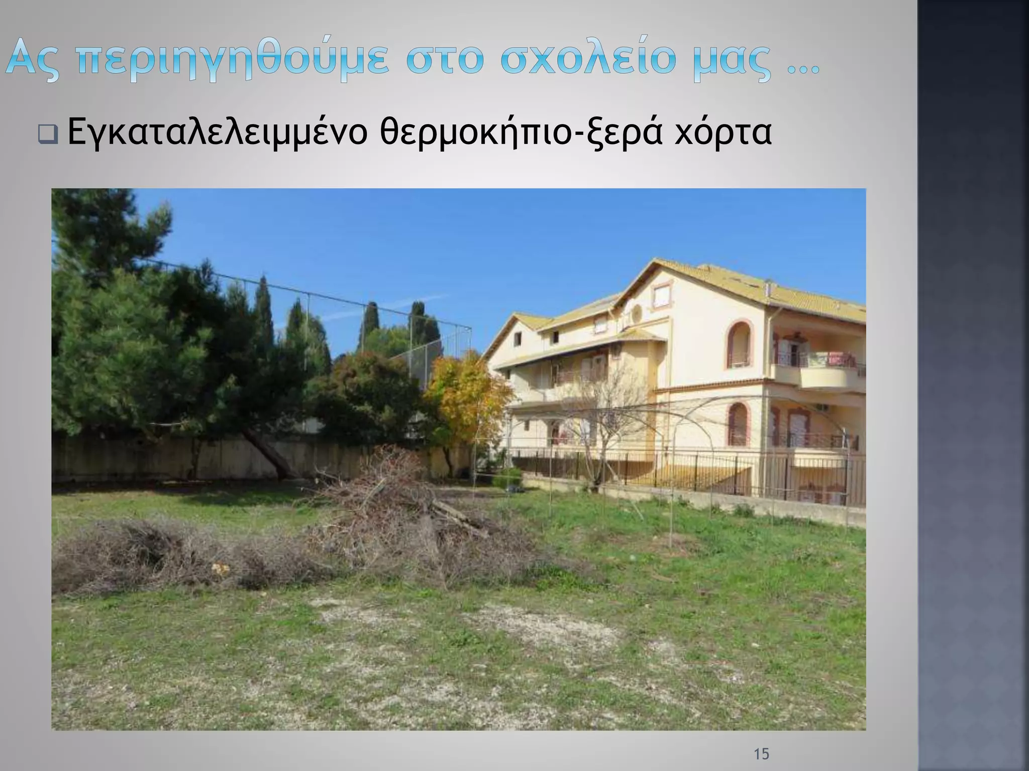  Εγκαταλελειμμένο θερμοκήπιο-ξερά χόρτα
15
 