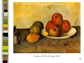 78 
Cezanne, Still Life with Apples, 1890  