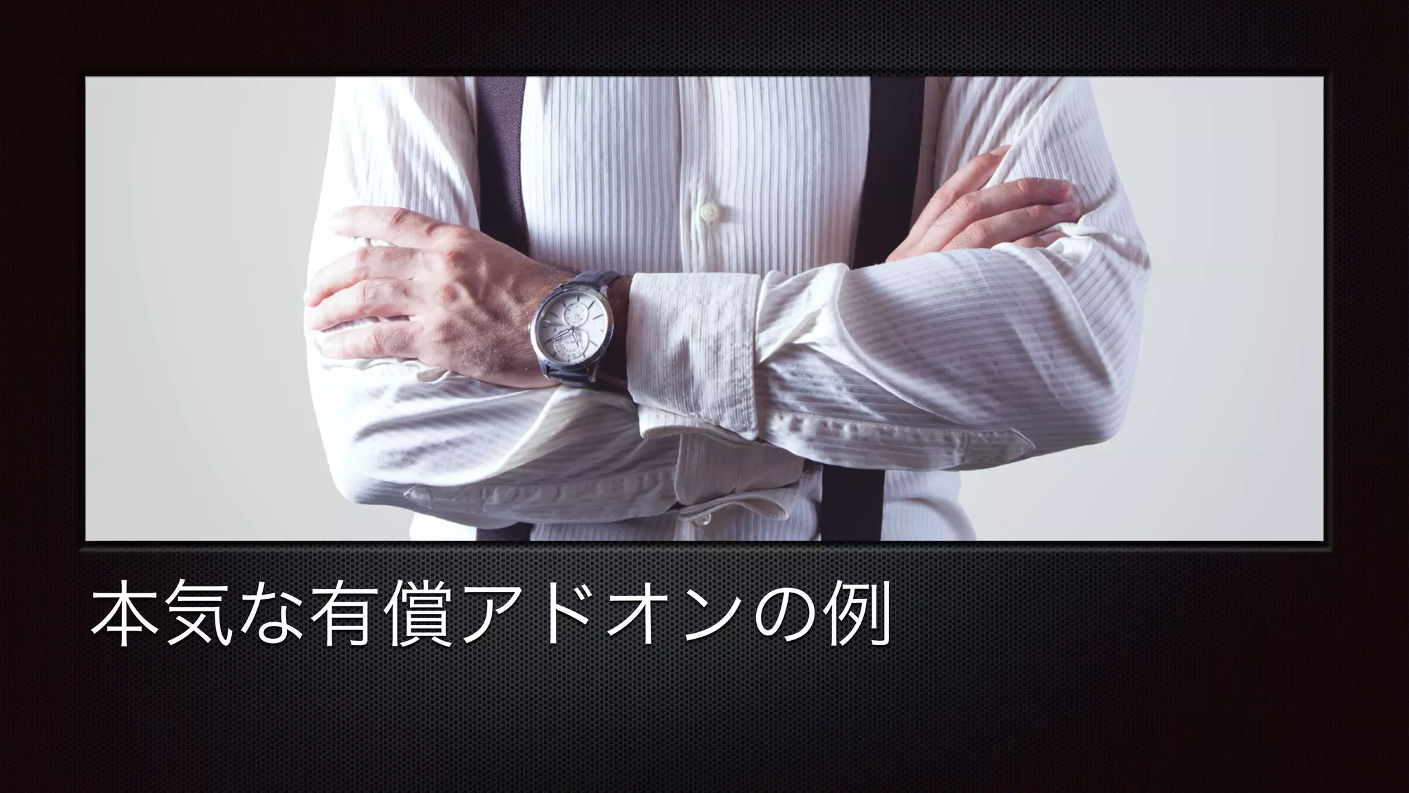 本気な有償アドオンの例 
 