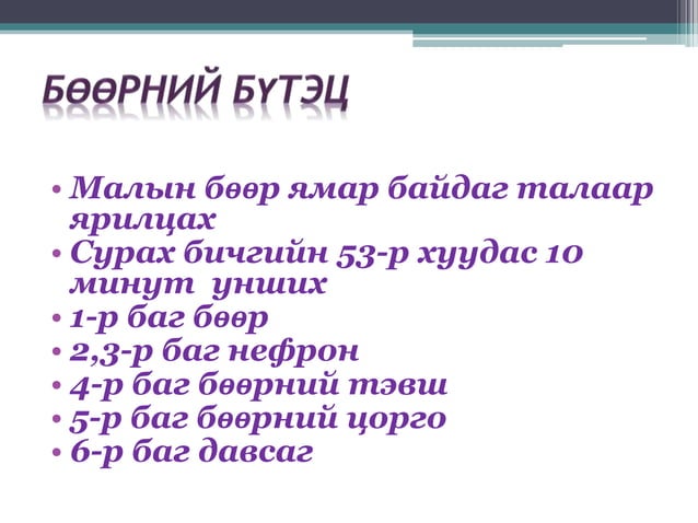 ялгаруулах эрхтэн тогтолцоо | PPT