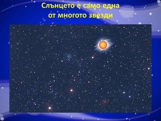 Слънцето е само една 
от многото звезди 
 