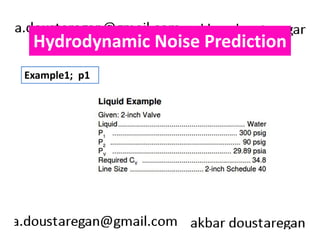 Hydrodynamic Noise Prediction 
Example1; p1 
 