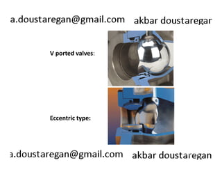 DeZurik Operation 
V ported valves: 
October 2005 
Eccentric type: 
 
