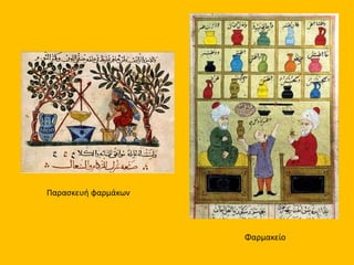 Φαρμακείο 
Παρασκευή φαρμάκων 
 