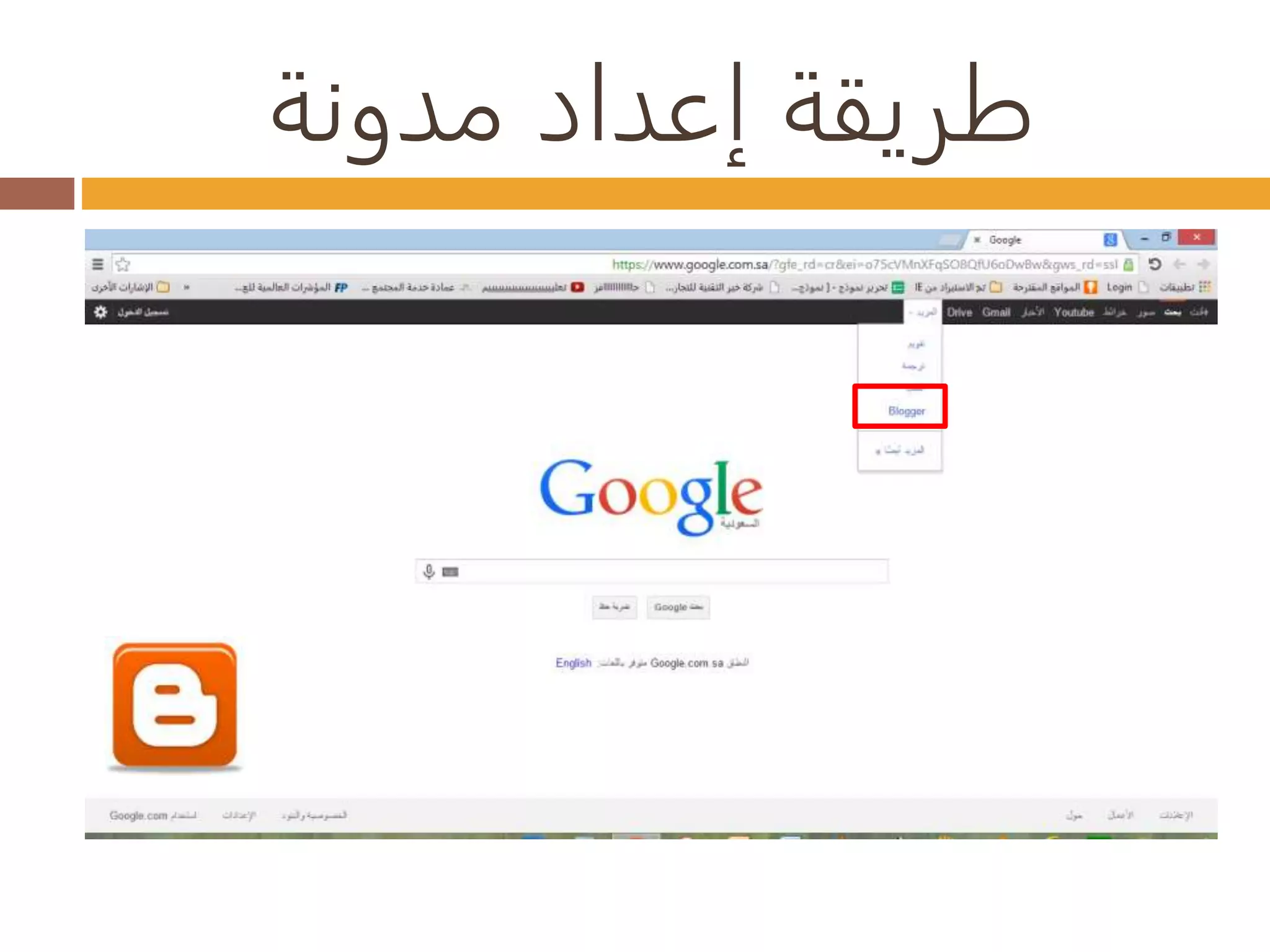طريقة إعداد مدونة 
 