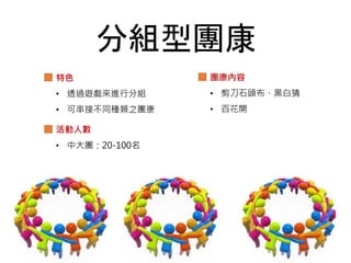 認識團康與活動帶領技巧 | PPTX