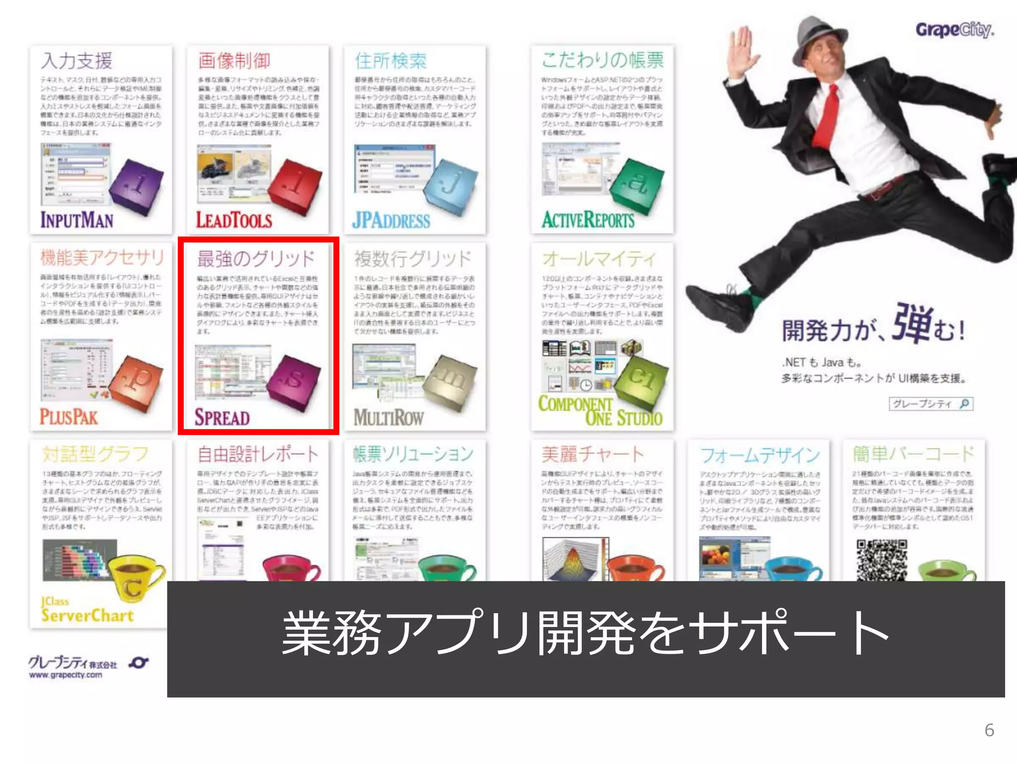 6 
業務アプリ開発をサポート 
 