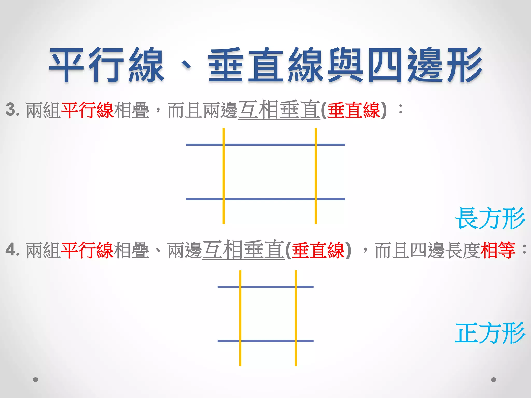 平行線垂直線與四邊形
