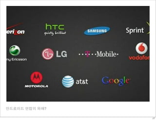 안드로이드 연합의 와해? 
27 
 