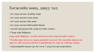 Хөгжлийн нөөц, давуу тал; 
◦ нэг хүнд ногдох эдэлбэр газар 
◦ нэг хүнд ногдох усны нөөц 
◦ нэг хүнд ногдох ойн нөөц 
◦ нэг хүнд ногдох байгалийн баялаг 
◦ тусгай хамгаалалттай газар нутгийн хэмжээ 
◦ Газар зүйн байршил 
газар зүйн байршил, тусгай хамгаалалттай газар нутгийн хэмжээ 
=Тухайн орон нутаг нь гадаад оронтой хиллэдэг бол хамгийн ойрын хил 
хүртэлх зай/хиллэдэггүй бол Улаанбаатар хот хүртэлх зайгаар тооцно. 
◦ хөдөлмөрийн насны хүн ам гэсэн 7 үзүүлэлтээр илэрхийлнэ. 
 
