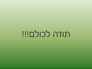 תודה לכולם!!! 
