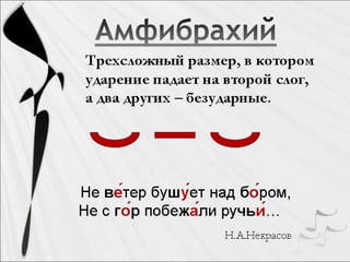 теория литературы, стихотворный размер и рифма