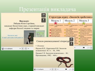 Презентація викладача 
 