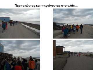 Περπατώντας και πηγαίνοντας στο αλάτι… 
 