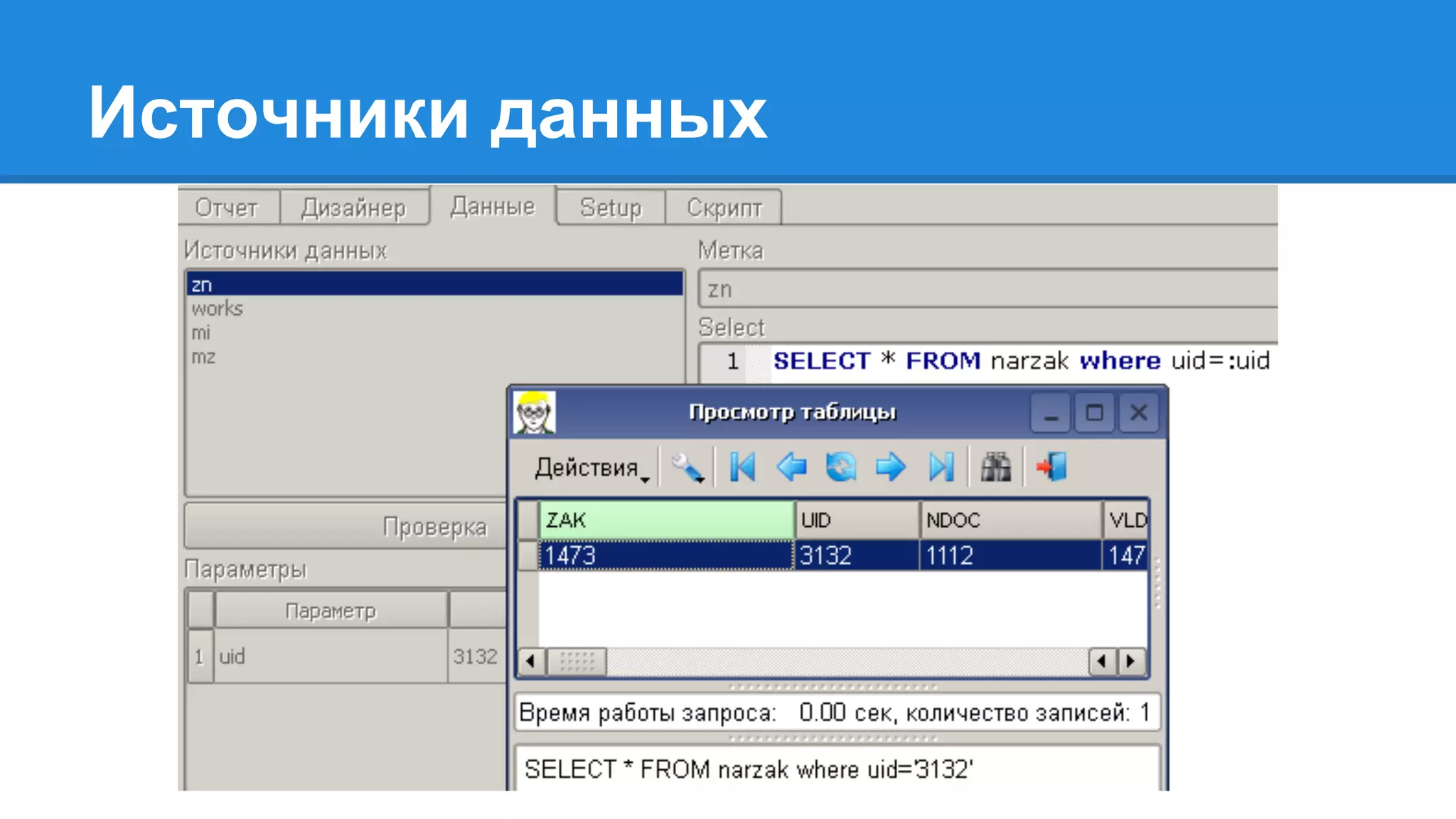 Источники данных
 