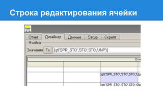 Строка редактирования ячейки
 