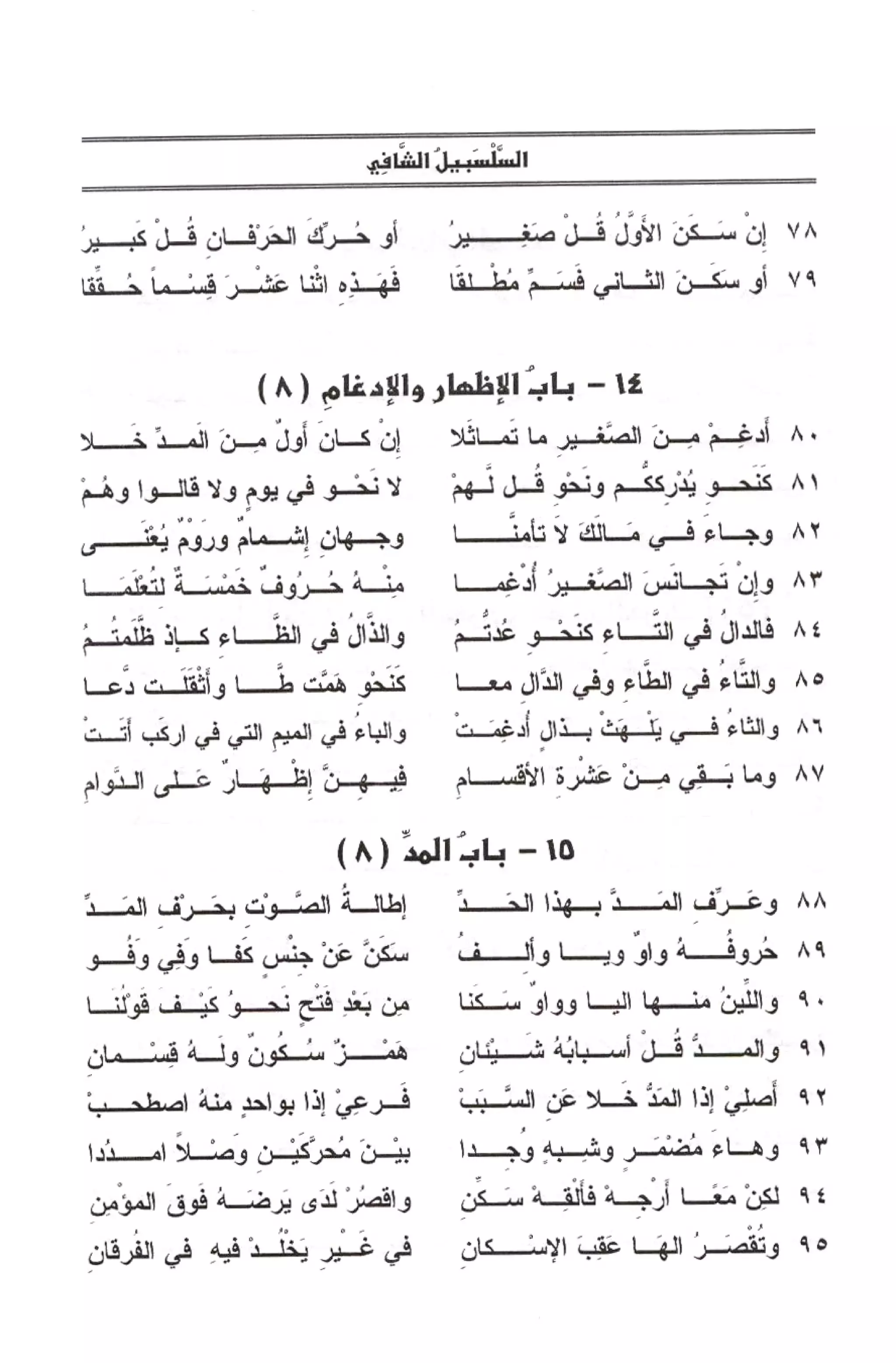 السلسبيل الشافي ورسالة قصر المنفصل لحفص