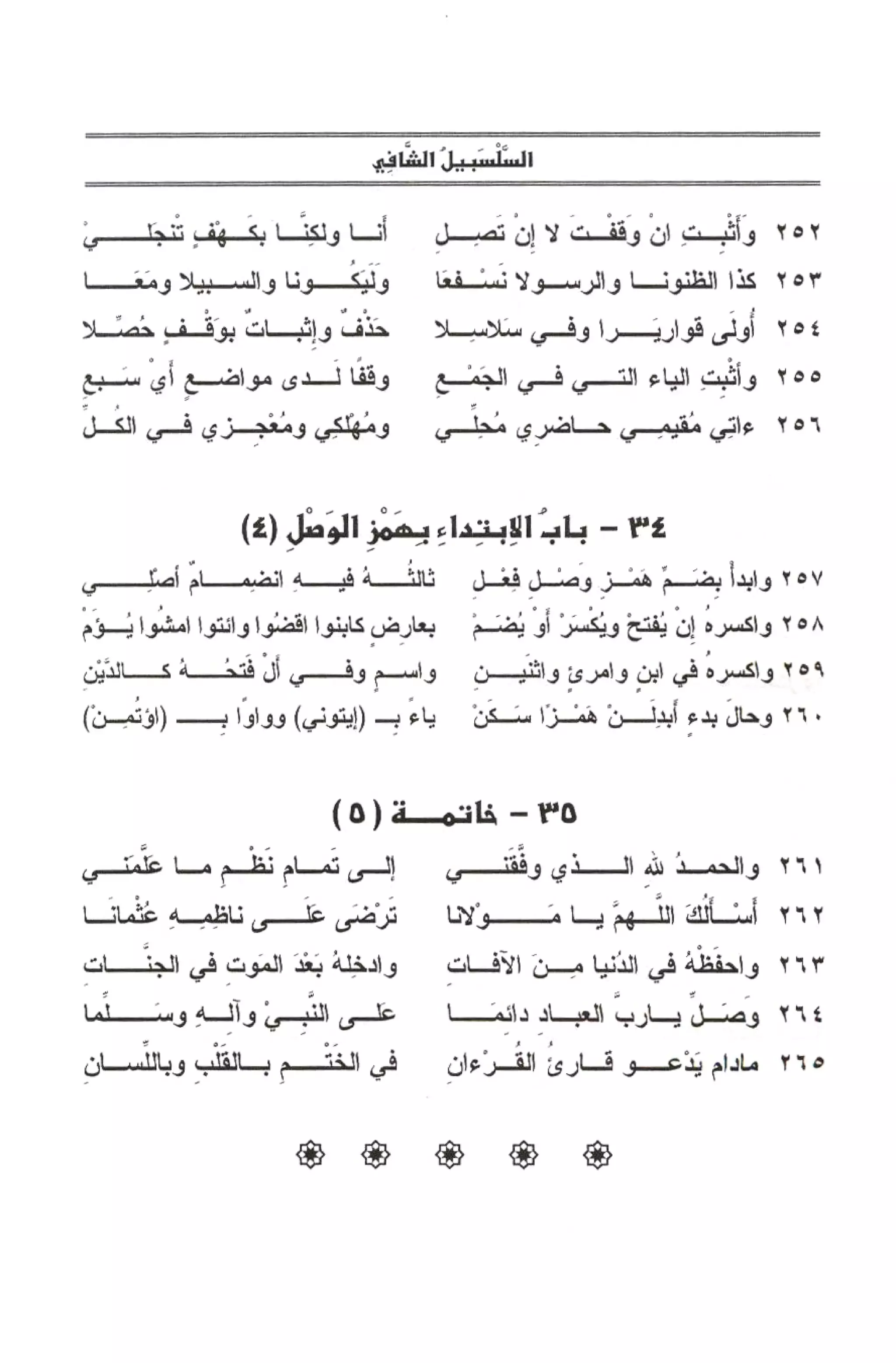 السلسبيل الشافي ورسالة قصر المنفصل لحفص