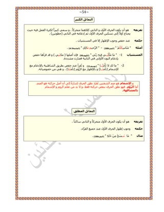 ~54~ 
ا زٌ بّص ا ىٌج ١ش 
٬ًٛ خٔ ظٓل خًًَ . ٝ ٢ٓٔ زً ٤ حًَ ؼٌُ سَ ح ؼُ ك ٤ٚ ك ٤غ رؼش ٠ف ٛٞ أ ٣ ٌٞ ح لُ فَ ح ٧ٝ ٝ ح ؼُخ ٢ٗ 
. )ٖ ٣لظخؽ أٝ ٫ً ا ٠ُ ط ٤ٌٔ ح لُ فَ ح ٧ٝ ػ اىؿخ ٚٓ ك ٢ ح ؼُخ ٢ٗ )هطٞط ٤ 
ؽى ػ ي٘ كلٚ ٝؿٞد ح ٩ظٜخ ا ٫ ك ٢ ح ظُٔٔؼ ٤٘خص . 
- - . ) أ ضِ خٍ " خََٓ٘ " )ا جٌمشح 200 ( " ح كََُّ ٤ خ يُِِ " )ا فٌبرؾخ 4 3 
ا غٌّزض ١ٕبد 1 " خَٓ ـِّ٘ـ ٢ كِ ٤ِٚ رٍَِّ ٢ " )ا ىٌٙف 95 ( كب أٛ ِٜخ ) ٢ ( ٝ هي ه أَٛخ كلٚ - 
ربىؿخ ح ُٞ٘ ح ٧ٝ ٠ُ ك ٢ ح ؼُخ ٤ٗش كٜخ صٍ يٓ٘ىس. 
2 " خٓ يُ ٫ طَؤْ ـَّ٘ـخ " ) ٠ٛعف 11 ( ٝ طُو أَ ػ ي٘ كلٚ رط ٣َن ح خُ٘ ١ز ٤ش رخ ٩ىؿخ غٓ - 
ح ٩ خٗٔ )طؤ ـّٓ٘ـخ( ٝ رخ ٩ظٜخ غٓ ح ََُّْٝ )طؤ خ( ، ٝ ٛ ٢ هٜٞٛ ٤خطٚ. 
.ْ ٝ الإش بّ ٛٞ ٟ ح لُ٘ظ ٤ رُؼَ ٤ْيَ طٗن ح لُ فَ ا خٗ سًٍ ا ٠ُ أ أٛ ك ظًَٚ ٛٞ ح ٠ُ 
أ خٓ ا شٌَّْٚ ،َ كٜٞ طٗن ح لُ فَ رزؼٞ ك ظًَٚ كو ٢ ،ٝ ٫ ري طؼ ح َُٝ ٝ ح ٩ خٗٔ ثب شٌّبفٙخ. 
ا زٌ بّص ا طٌّ كٍ 
رؼش ٠ف ٛٞ أ ٣ ٌٞ ح لُ فَ ح ٧ٝ ظٓل خًًَ ٝ ح ؼُخ ٢ٗ خٓ خًً٘ . 
ؽى ٝؿٞد اظٜخ ح لُ فَ ح ٧ٝ ػ ي٘ ؿ ٤ٔغ ح وُ حَّء. 
. ) ضِبي " خَٓ ـَٗ٘ نَْٔ ءَح ٣َشٍ " )ا جٌمشح 106 
 