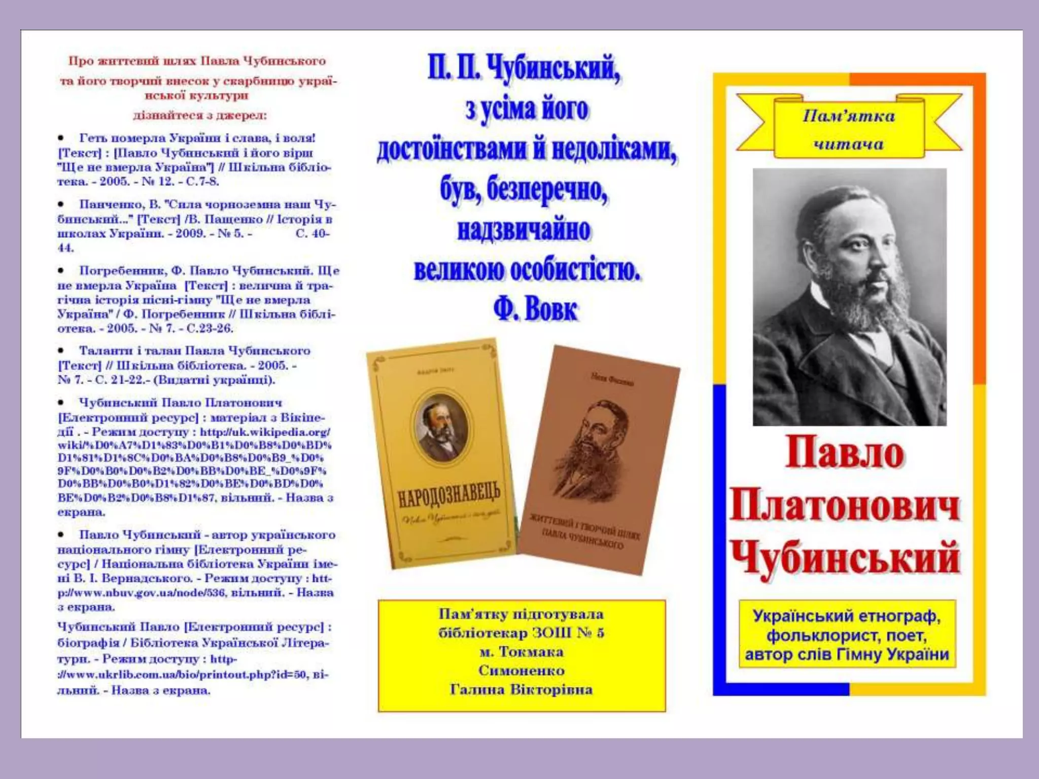 буклети, пам'ятки для читачів