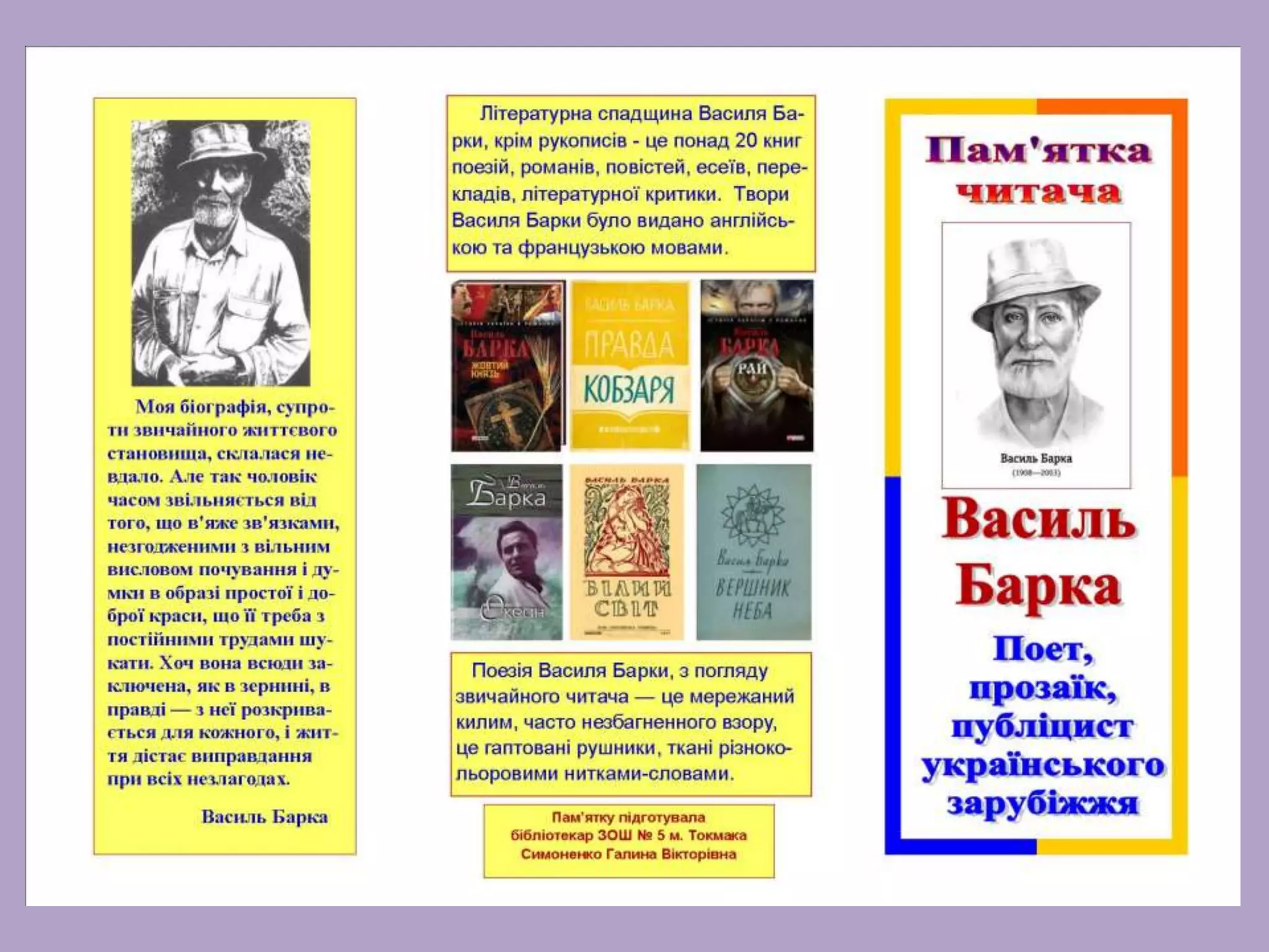 буклети, пам'ятки для читачів