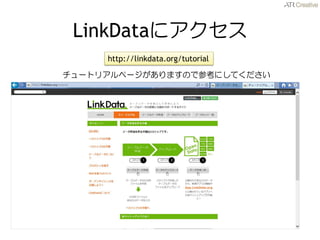 LinkData˥ 
http://linkdata.org/tutorial 
`ȥꥢک`ޤΤǲοˤƤ  