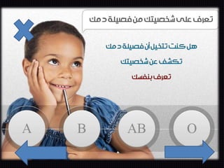 شخصيتك من فصيلة دمك
