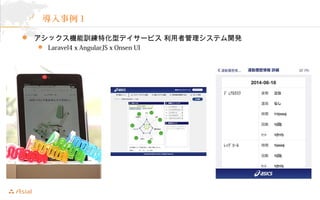  
? åCӖػͥǥ`ӥ ߹ƥ_k 
? Laravel4 x AngularJS x Onsen UI 
 