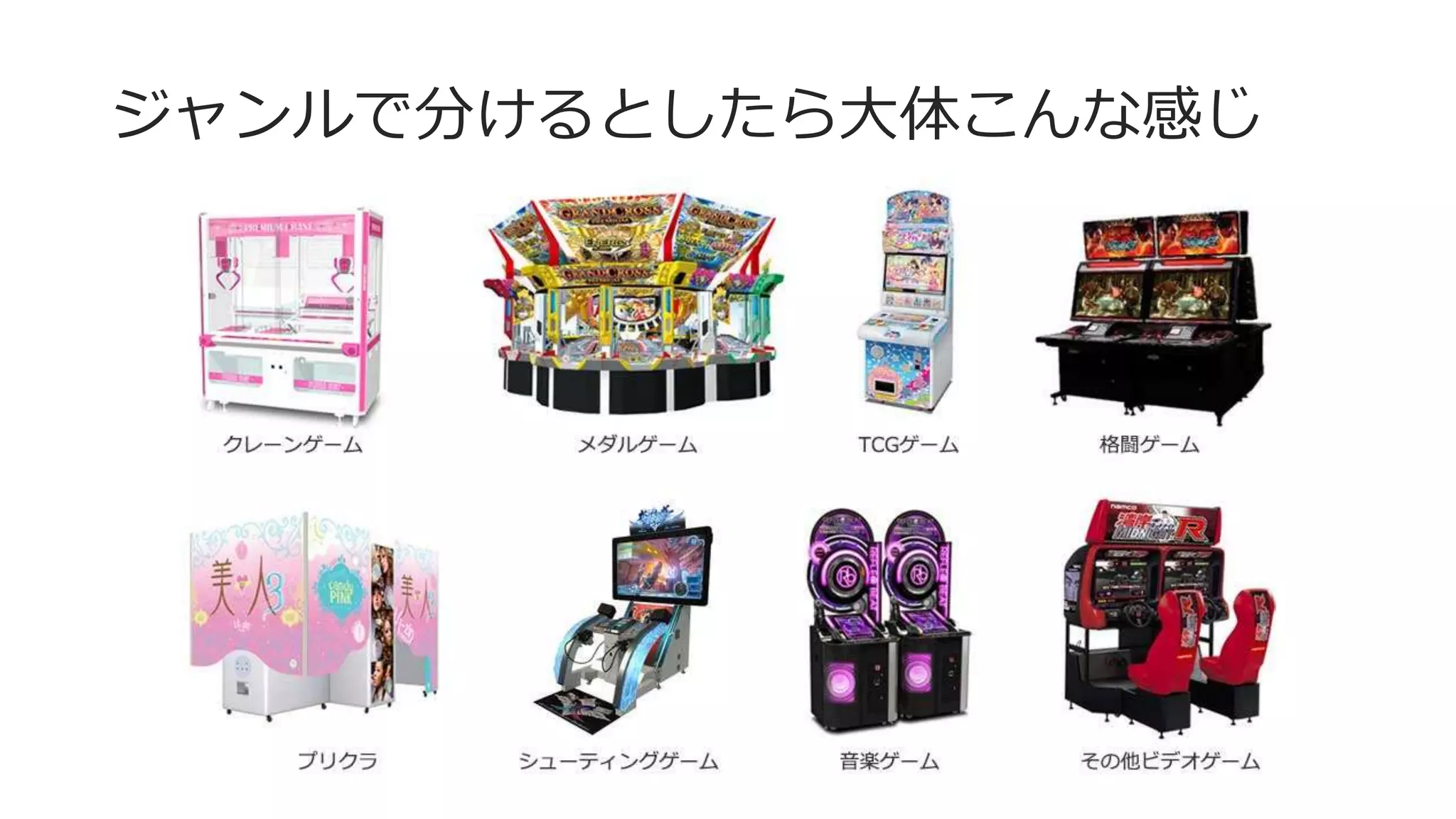 ジャンルで分けるとしたら大体こんな感じ
 