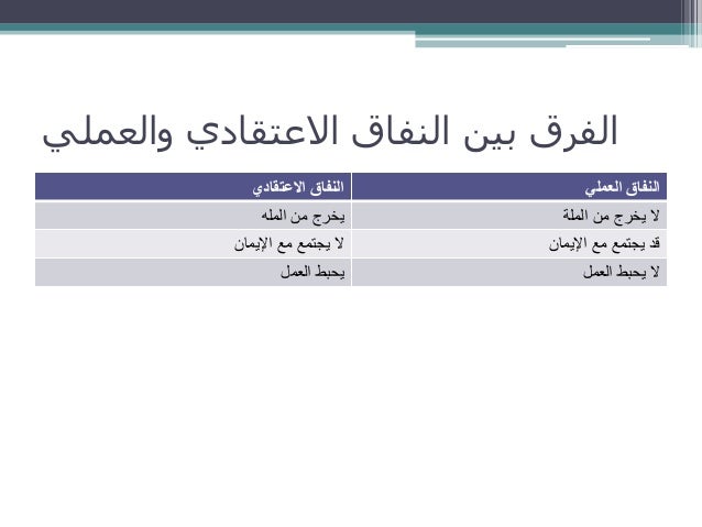 حكم النفاق العملي