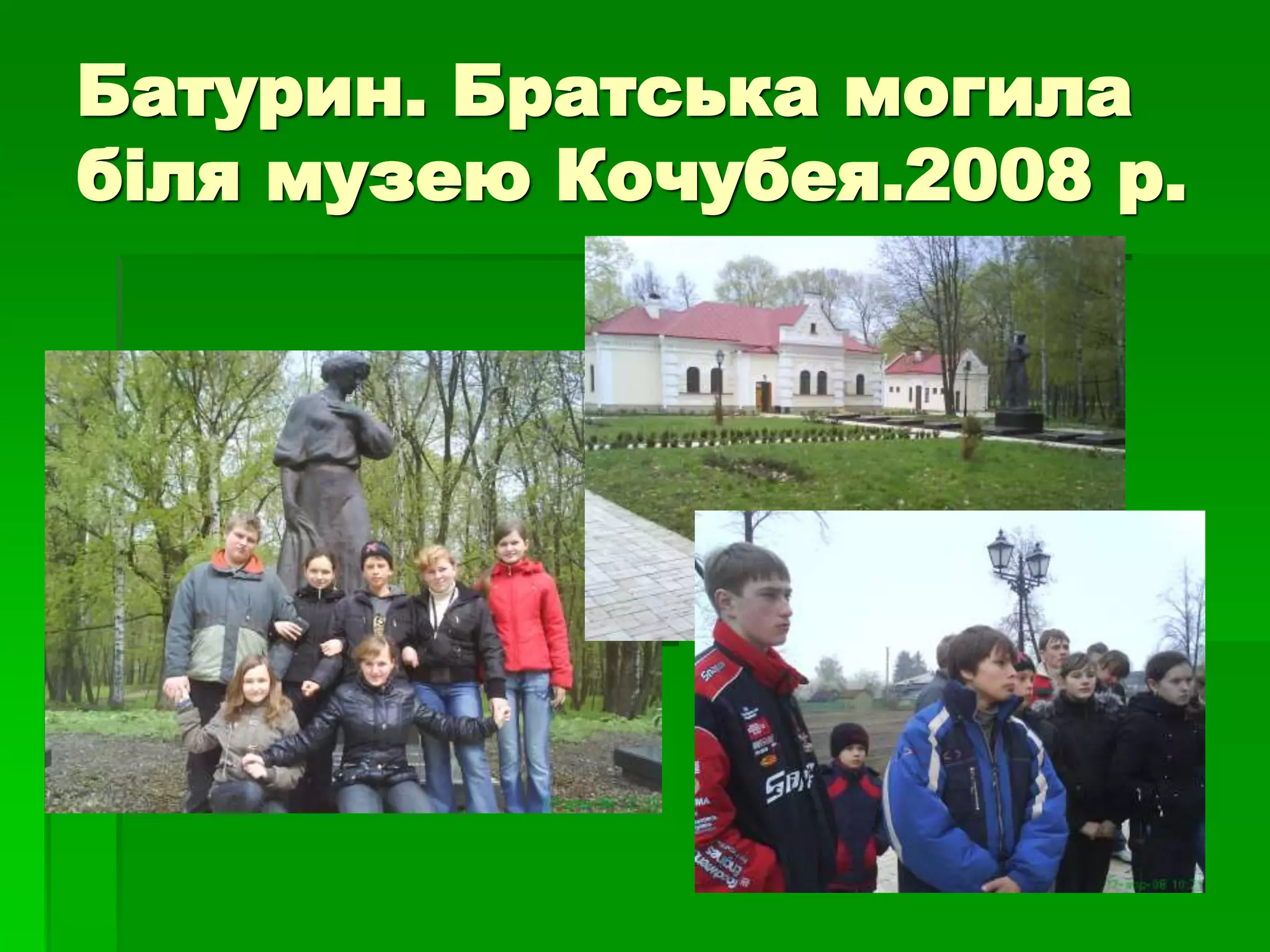 Батурин. Братська могила 
біля музею Кочубея.2008 р. 
 