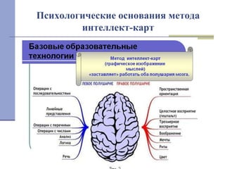 Психологические основания метода 
интеллект-карт 
 
