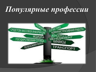 Популярные профессии
 