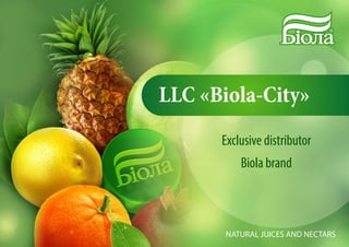 Презентация Компании На Английском Языке "BIOLA" | PPT