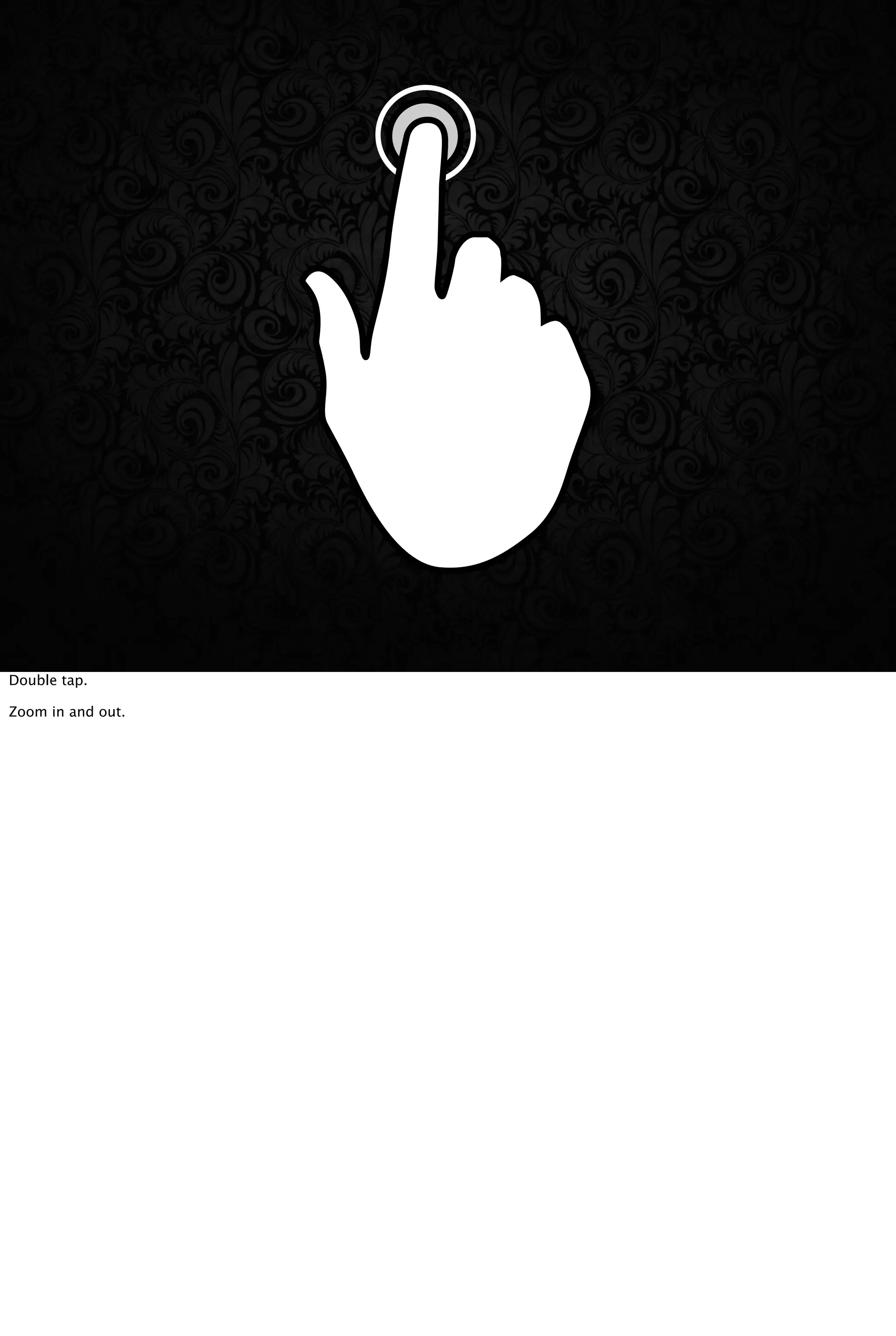 Double tap.
Zoom in and out.
 