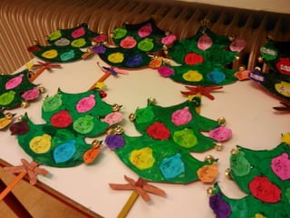 κατασκευή χριστουγεννιάτικης γαλοπούλας και χριστουγεννιάτικου δέντρου