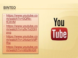 ΒΙΝΤΕΟ
 https://www.youtube.co
m/watch?v=0QRb-
fCIIVM
 https://www.youtube.co
m/watch?v=y9vTxD3H
pcg
 https://www.youtube.co
m/watch?v=J4otznVdP
Rw
 https://www.youtube.co
m/watch?v=nt0zlIlnGII
 